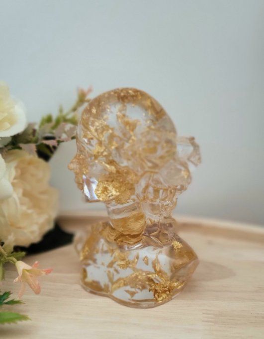 Buste femme fleur