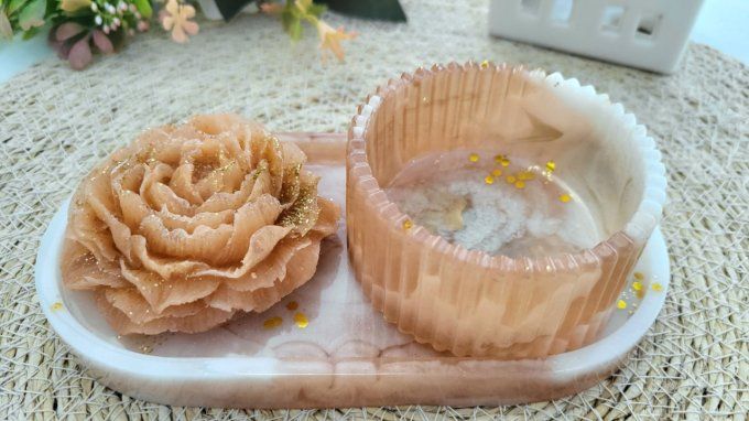 Coffret cadeau 3 pièces femme fleurs