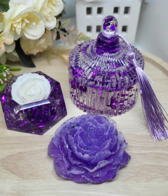 Ensemble fleur violet