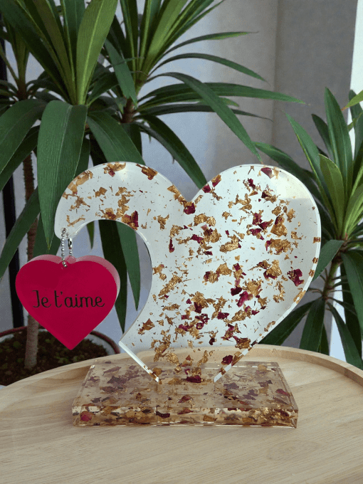 Coeur sur socle à personnaliser