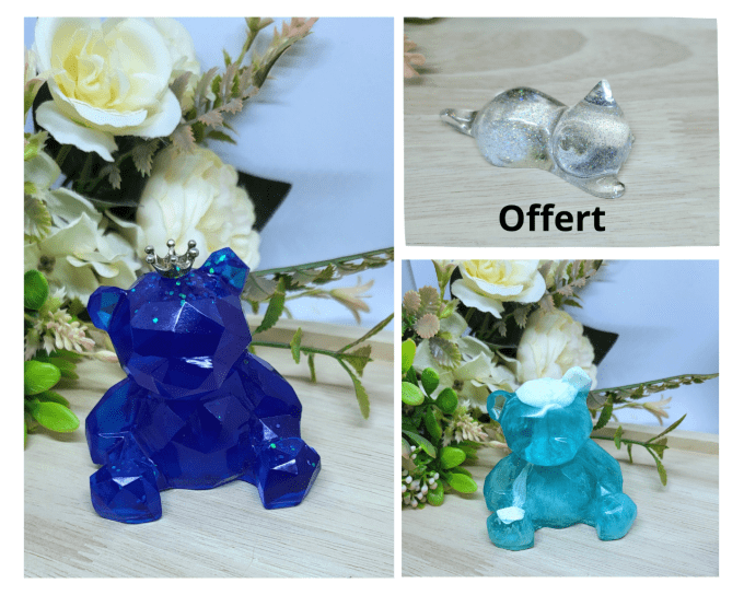 Pack figurine ourson 2 achetés 1 figurine chat offerte